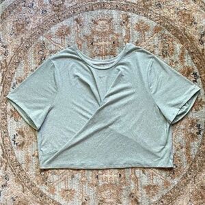 Nike Women's Dri-FIT One Luxe Twist Cropped Oversized Fit Short-Sleeve Top